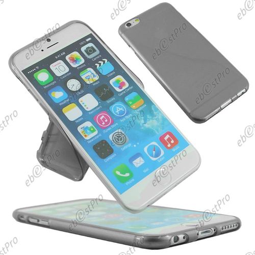 Ebeststar ® Housse Coque Protection Silicone Gel Ultra Fine 0,5mm Etui Souple Pour Apple Iphone 6s Écran 4,7", Couleur Noir + 1 Film Protection D'écran + Lingette
