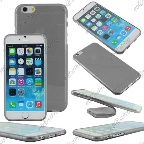 Ebeststar ® Housse Etui Coque Silicone Gel Tpu Souple Ultra Fine 0,5mm Pour Apple Iphone 6s Écran 4,7", Couleur Noir + 1 Film Protection D'écran + Lingette