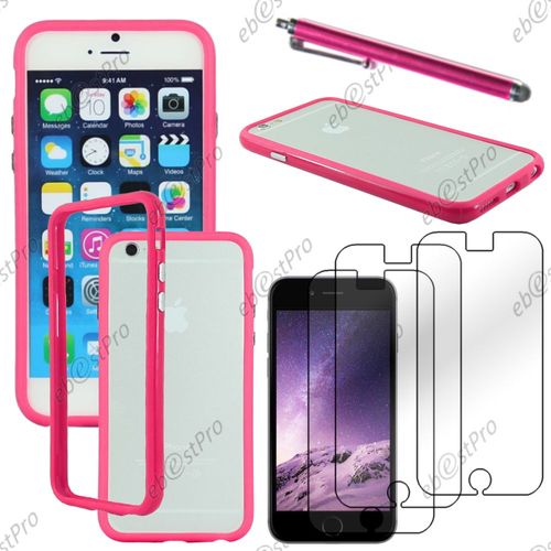 Ebeststar ® Housse Etui Coque Bumper De Protection Pour Apple Iphone 6s Plus Écran 5,5", Couleur Rose + Stylet 3 Film