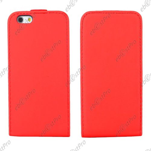 Ebeststar ® Etui Pu Cuir Rabattable Housse Coque Ultra Slim Pour Apple Iphone 6s Plus Écran 5,5", Couleur Rouge + 1 Film Protection D'écran + Lingette