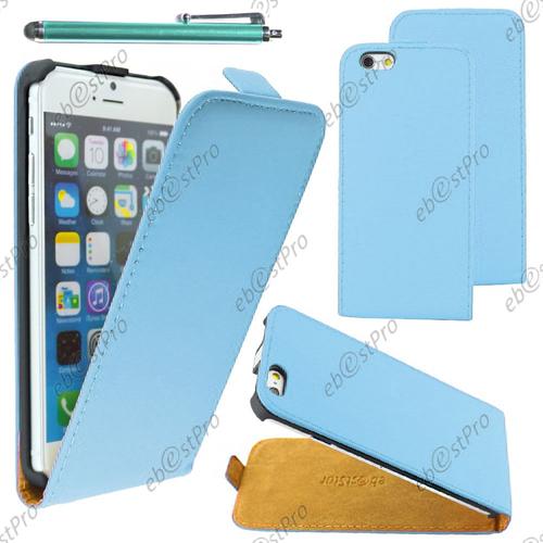 Ebeststar ® Housse Coque Etui En Pu Cuir À Rabat Ultra Fine (Slim Case) Pour Apple Iphone 6s Plus Écran 5,5", Couleur Bleu + Stylet + 1 Film Protection D'écran + Lingette