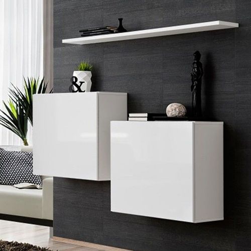 Lot De 2 Blocs & Étagère "Switch Sbi" 130cm Blanc