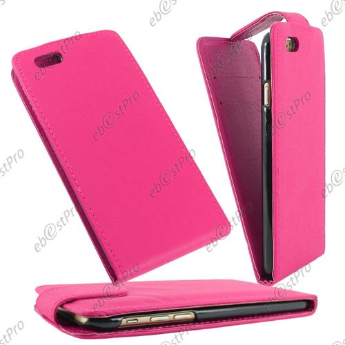 Ebeststar ® Coque Housse Etui Simili Cuir Rabattable Pour Apple Iphone 6s Plus Écran 5,5", Couleur Rose + 1 Film Protection D'écran + Lingette