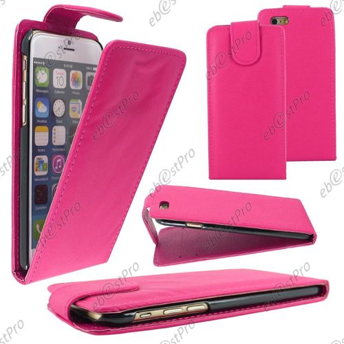 Ebeststar ® Housse Coque Etui Simili Cuir À Rabat Vertical Pour Apple Iphone 6s Plus Écran 5,5", Couleur Rose + 1 Film Protection D'écran + Lingette