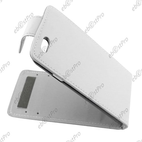 Ebeststar ® Housse Coque Etui Simili Cuir À Rabat Vertical Pour Apple Iphone 6s Plus Écran 5,5", Couleur Blanc + Film Verre Trempé