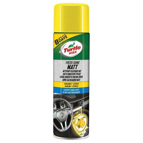 Turtle Wax Fresh Shine Nettoyant Pour Voiture Intïarieur Et Assainisseur D'air 500ml Citrus Matt