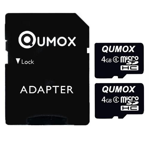 2PCS Qumox carte mémoire micro SD 4Go 4g Micro SD Micro SDHC Card TF