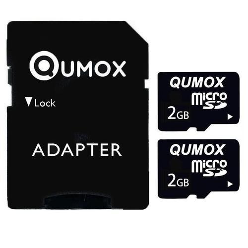 2PCS Qumox carte mémoire micro SD 2Go 2g Micro SD MicroSD Card TF