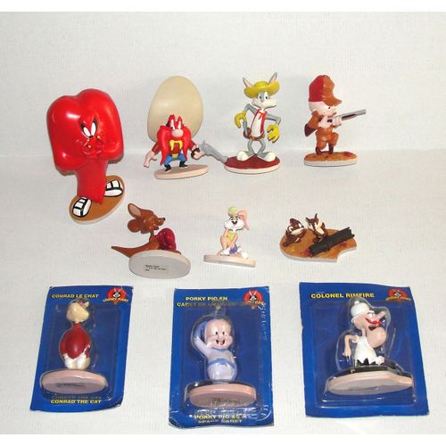 Figurine Looney Tunes Atlas 2004 Lot De 10 Personnages Différent Dont 3 Figurines