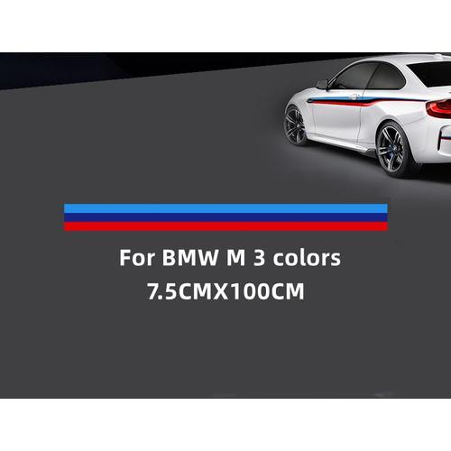 7.5cmx100cm - Autocollant De Voiture Tricolore Pour Bmw M, Autocollant De Protection De Capot, Style De Voiture Bricolage, Royaume-Uni, Allemagne, Sensation, Film Décoratif