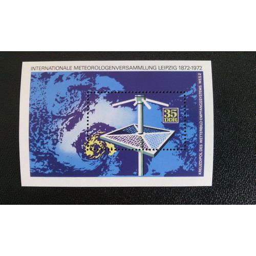 Timbre Allemagne Rda - Ddr Yt Bf 30 Météorologie 1972