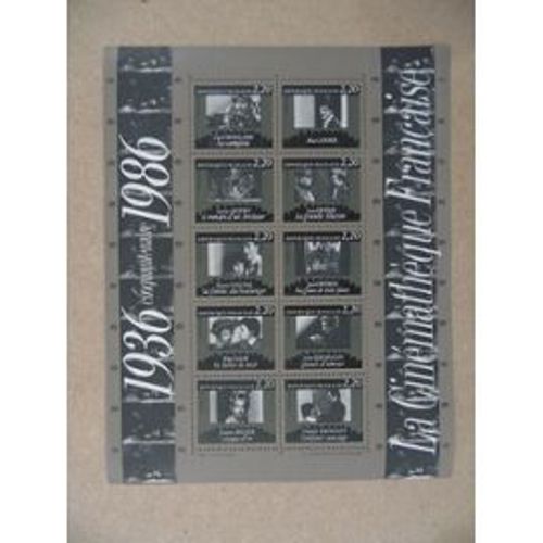 Plaque Timbres Cinquantenaire De La Cinémathèque Française
