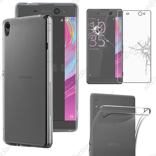 Ebeststar ® Pour Sony Xperia Xa Ultra, Xa Ultra Dual - Housse Etui Coque Silicone Gel Souple Ultra Fine 0,3mm Et Invisible + Film Protection Écran En Verre Trempé, Couleur Transparent [Dimensions De Votre Appareil : 164 X 79 X 8,4 Mm, Écran 6'']