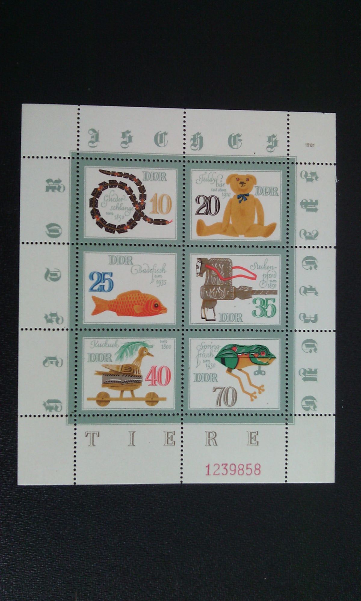 Timbre Allemagne Rda - Ddr Yt 2316-2321 Jouets Historiques 1981