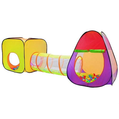 Tunnel Igloo Et Tente + 200 Balles Pour Enfant Jeu