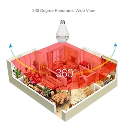 Ampoule Caméra Espion Led Hd Wifi P2p Grand-angle 185° Détection Mouvement  Yonis à Prix Carrefour