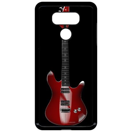 Coque Pour Lg G6 - Guitare Red - Noir