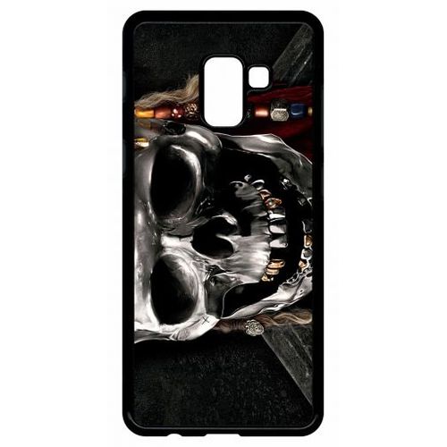 Coque Pour Galaxy A8+ (2018) - Tête De Pirate - Noir