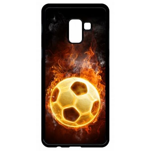 Coque Pour Galaxy A8+ (2018) - Foot Flamme - Noir