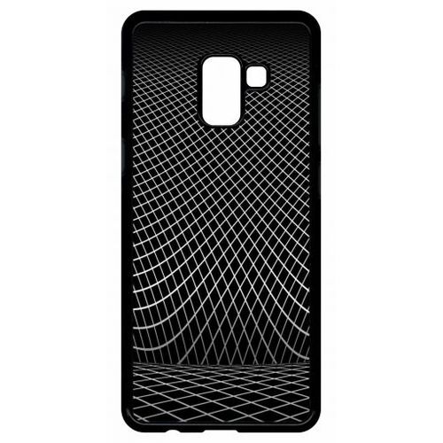 Coque Pour Galaxy A8+ (2018) - Black Squarred - Noir