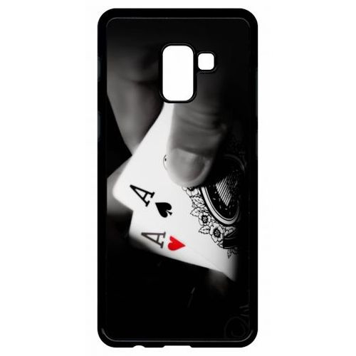 Coque Pour Galaxy A8+ (2018) - Poker As - Noir