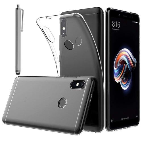 Coque Silicone Pour Xiaomi Redmi Note 5/ Redmi Note 5 Pro 5.99" Gel Ultraslim Et Ajustement Parfait - Transparent + Stylet