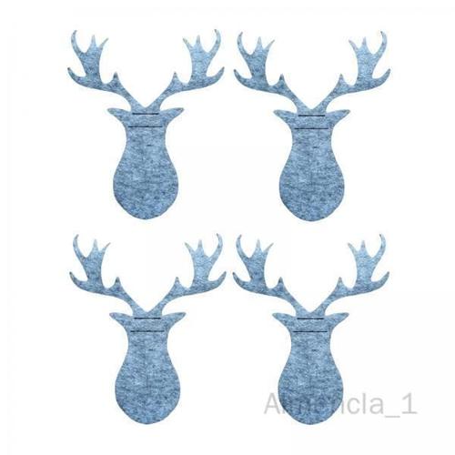 6 x 4 Pcs Noël Renne Couverts Argenterie Titulaire Couverture Table Décor De Noël Couverts Sac Poches pour Fête De Noël Maison Cuisine Dîner Table