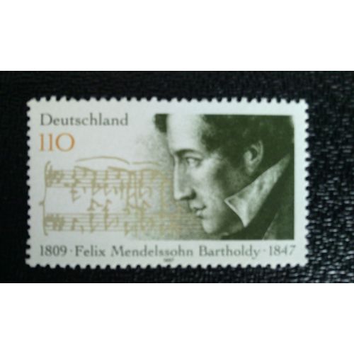 Timbre Allemagne Rfa Yt 1785 53/5000 150ème Anniversaire De La Mort De Felix Mendelssohn-Bartholdy 1997