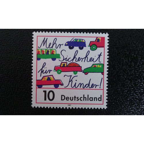 Timbre Allemagne Rfa Yt 1786 Une Plus Grande Sécurité Pour Les Enfants 1997