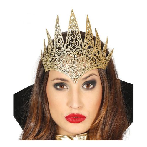 Diadème Couronne Méchante Reine Dorée (Taille Unique Femme)