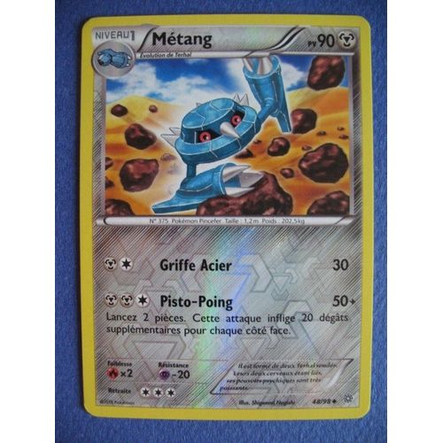 Carte Pokemon - Métang - 48/98 - Xy - Origines Antiques - 2015 - Scb
