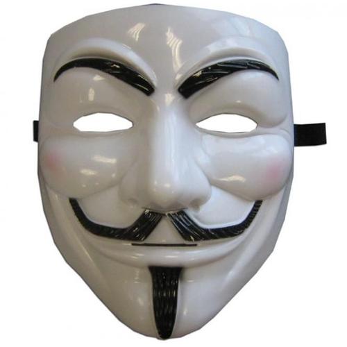 Lot De 5 Masques Blanc V Pour Vendetta, Anonymous, Guy Fawkes Déguisement