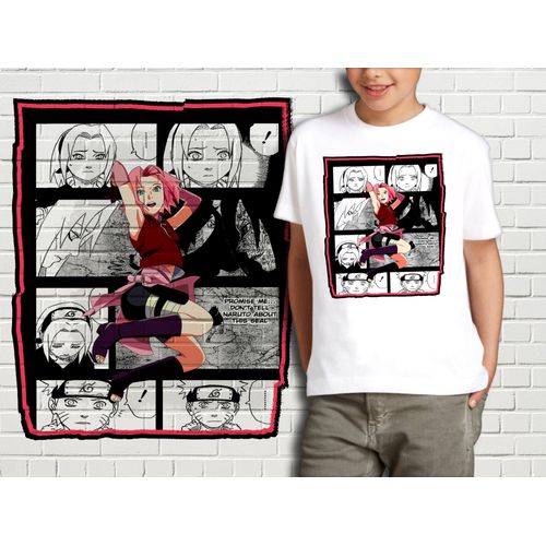 T-Shirt Blanc Enfant Collection Manga Naruto 450
