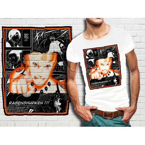 T-Shirt Blanc Homme Collection Manga Naruto 313