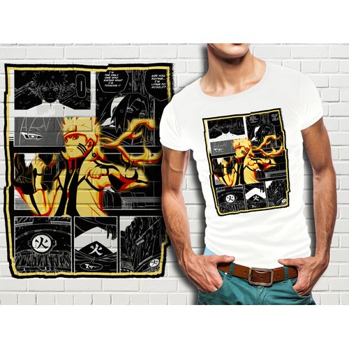 T-Shirt Blanc Homme Collection Manga Naruto 314