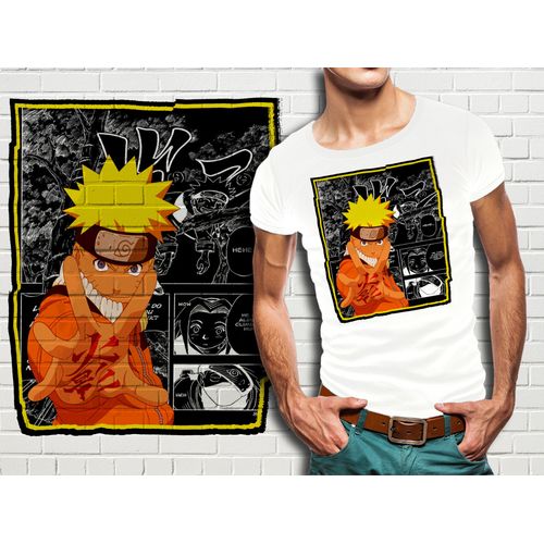 T-Shirt Blanc Homme Collection Manga Naruto 317