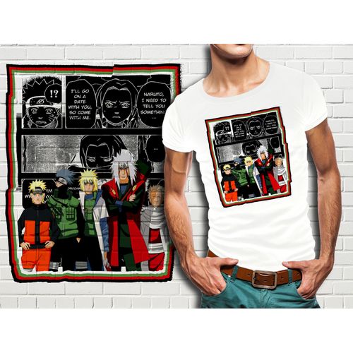 T-Shirt Blanc Homme Collection Manga Naruto 453