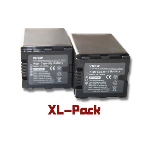 vhbw set de 2 batteries 3300mAh pour caméscope Panasonic HC-X900, HC-X900M, HDC-SD800, HDC-SD900, HDC-SD909