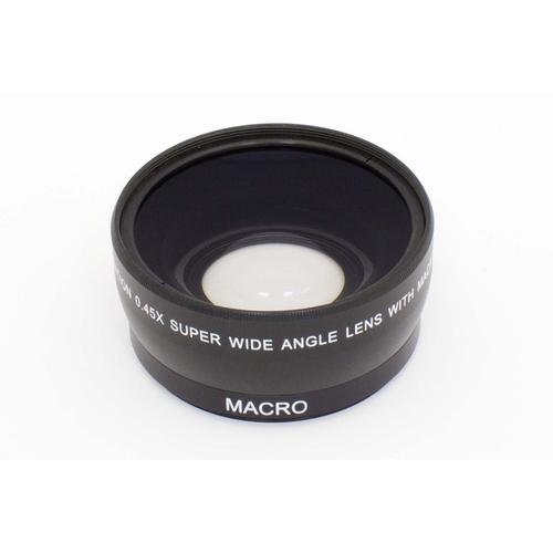 vhbw Objectif grand-angle macro 0,45x pour objectifs d'appareil photo avec filetage de 58mm