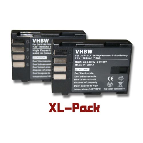 vhbw 2x Batterie compatible avec Sigma SD Quattro appareil photo digital reflex APRN (1100mAh, 7,2V, Li-ion)