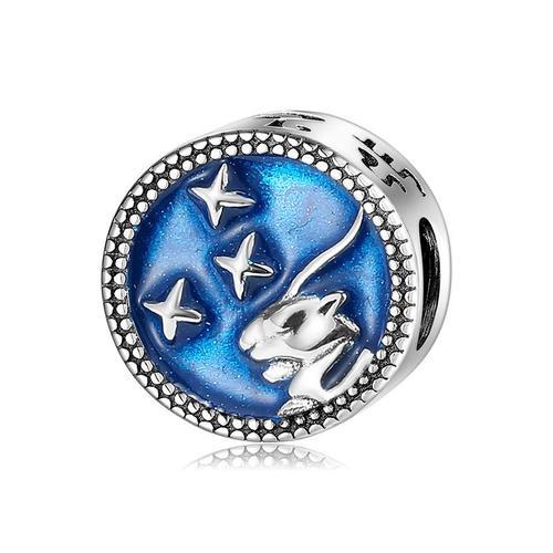 Charme Capricorne - Breloque Bleues Douze Constellations Argent 925 Pendentif Pour Charms Breloque Bracelets Et Collier Femme Et Collier