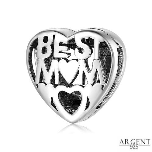 Best Mom Reflexions Charme - Merrill Clip Coeur Creux Pour Bracelet Reflexions Chaîne Montre 925 Argent