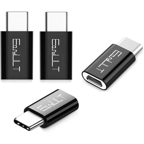 USB C Adaptateur, Adaptateur USB Type C vers Micro USB(4-Pièces), et d'autres avec USB C(Noir)