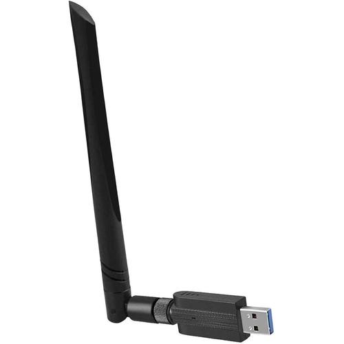 Clé WiFi, USB 3.0 WiFi Wireless Adaptateur 1200Mbps Dongle, 2.4/ 5GHz Double Bande, Carte WiFi Antenne 5dBi, Compatible avec Windows XP/Vista/7/8/8.1/10, Linux, Ubuntu, Mac OS X 10.5-10.13