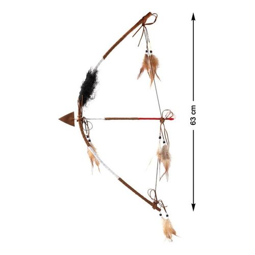 Arc Indien Avec Flèches 63 Cm (Taille Unique)