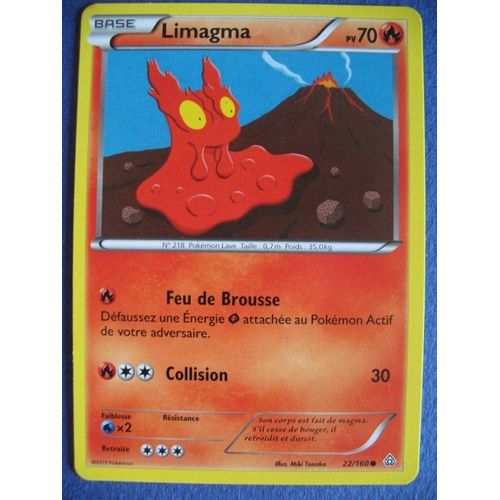 Carte Pokemon - Limagma - 22/160 - Xy - Primo Choc - 2015 - Scb