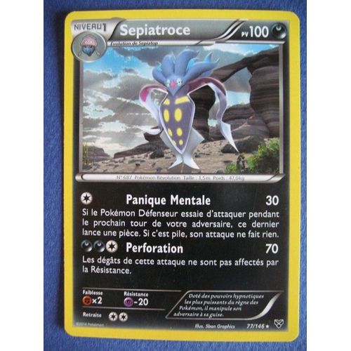 Carte Pokemon - Sepiatroce - 77/146- Xy - 2015 - Scb