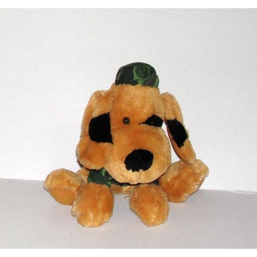 Chien En Tenue De Camouflage Ou Militaire Peluche Forest Distribution 24cm