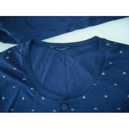 Pyjama Eminence Coton 60 Bleu