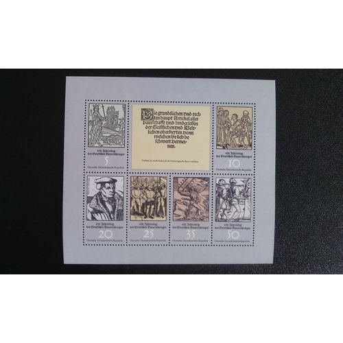 Timbre Allemagne Rda - Ddr Yt 1694-1699 Séries: 450. Anniversaire De La Guerre Des Paysans Allemands 1975